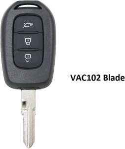 Techstar autós kulcstartó kompatibilis Dacia Logan/Sandero/Duster/Dokker/Lodgy + Renault Trafic, 3 gomb, VAC102 penge, fekete - elektronika nélkül - Img 5