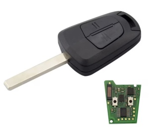 Techstar Complete autókulcs, kompatibilis Opel Astra H, Corsa D, Zafira B, Meriva, Combo (2004-2014) - PCF7941 Higtag2, 434 MHz, 2 gombbal
