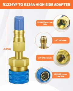 prezentare adaptor low side R1234yf la R134a cu vedere port