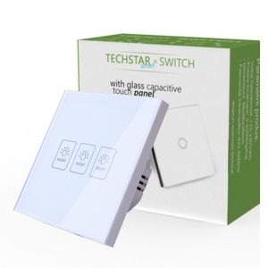 Cutie ambalaj intrerupator touch Techstar TG02 culoare alba