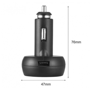 Încărcător USB pentru mașină Techstar - Afișaj digital voltaj și temperatură, compatibil 12V/24V