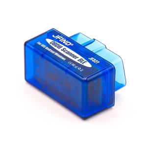 Vedere fata si spate adaptor diagnoza auto ELM327 Mini JF327