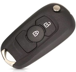 Komplett autókulcs Techstar távirányítóval, kompatibilis Opel Astra K, Vauxhall Astra K, Buick Verano, Excelle GT, 2 gomb, 433 MHz, ID46, PCF7941E, pengével együtt. - Img 2