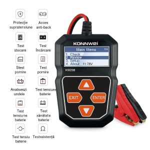 manual de utilizare si instructiuni vizuale pentru tester kw208