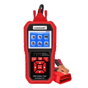 KONNWEI KW890 autódiagnosztikai és kiolvasó műszer, OBD2, 2,8 hüvelykes kijelző, motor hibakódok olvasása és törlése, diagnosztikai szkenner, akkumulátortesztelő, olaj szervizlámpa visszaállí