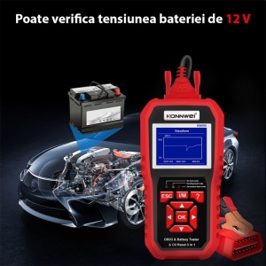 Scanner auto KONNWEI KW890 prezentare functii multiple pe ecran