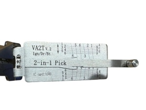 Decodor auto Lishi VA2T v2 detaliu corp si mecanism, pick decoder pentru contact si usa