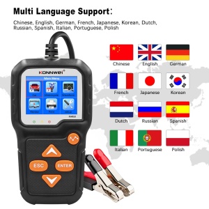 tester auto konnwei kw650 cu ecran color 2.4 inch si ambalaj complet