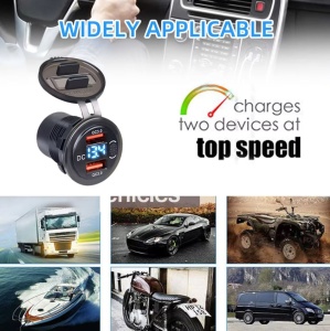 Kit incarcare auto cu protectie impotriva apei si comutator on/off