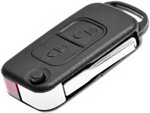 Telecomandă auto Mercedes 2 butoane – vedere din spate