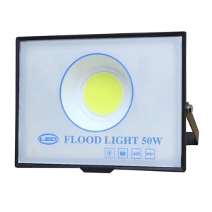 Techstar® COB kültéri led projektor LY-TGD-001, 50 W, 8000 lm, hideg fény 6000-6500K, alumínium ház, állítható támaszték, IP67, fekete/fehér