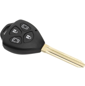 Techstar 4 gombos autókulcs-burkolat, amely kompatibilis a Toyota Corolla, Camry és Alphard modellekkel.