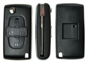 carcasa cheie briceag techstar 4 butoane compatibila peugeot 1007 model flip bre2247