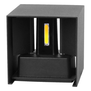 lampa led perete negru patrat lumina calda techstar