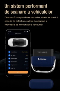 techstar da200 prezentat langa telefon mobil cu aplicatia activa