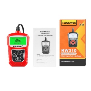 Tester diagnoza rosu KONNWEI KW310 cu cutie si manual instructiuni