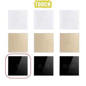 gama culori intrerupator touch techstar negru gold alb