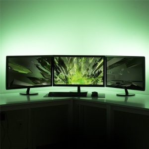 Techstar LED Szalag, Többszínű, USB, 5050 RGB, Rugalmasan díszített külső belső, 1M vízálló távirányítóval - Img 7