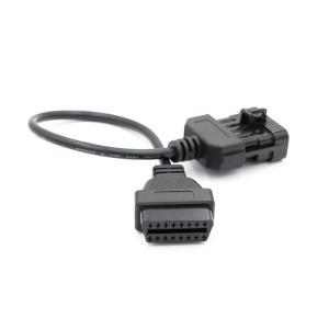Adaptor diagnostic Opel/Vauxhall, mufă 10 pini rotundă la OBD2, cablu scurt