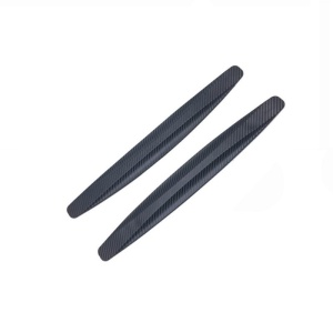 Doua benzi protectie universale negre pentru prag si bara auto model fibra de carbon
