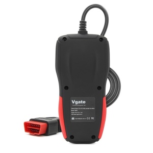 Tester Vgate VR800 vedere spate cu cablu OBD atasat