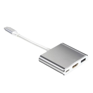 Cablu adaptor USB-C la HDMI 4K Techstar ZFZ3IN1 cu port suplimentar USB 3.0