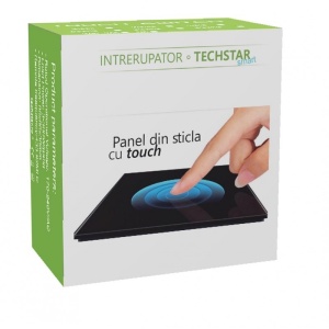 ambalaj oficial intrerupator touch alb cu sticla securizata