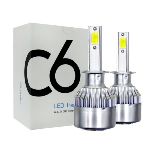 2 db Techstar® C6 autós LED készlet, H1, 36w, 3800 lumen, 6500K, AUTO, 12-24 volt, COB
