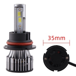 2 db Techstar® V8 Auto LED-es készlet, 9007, 120 W, 12-24 V, 15000 lumen, 6000 K, sugárszög 360°, CSP 3570, Canbus, alumínium radiátor, hűtéstechnika, ezüst - Img 6
