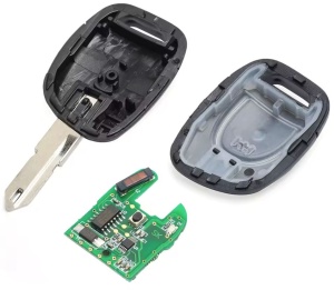 Autókulcs komplett távirányítóval Techstar kompatibilis Renault Clio II, Kangoo, Twingo, Master, 1 gomb, 433 MHz, PCF7946 ID46, penge NE72 - Img 2
