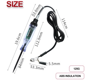 Aparat testare tensiune 6-24V pentru sisteme electrice auto, cu sonda metalica si cleme izolate