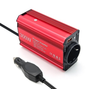 Invertor auto 300W compact – prezentare pe alb