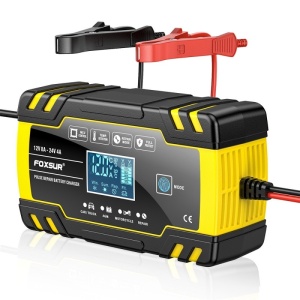 Incarcator baterii auto Foxsur B0228-Y cu ventilatie si ecran LCD
