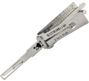 Lishi HU100R HU127 2 az 1-ben autós dekóder BMW F szériás kulcsokhoz, HU100R 8 élű penge, csomagtartó ajtó érintkező, dupla emelő