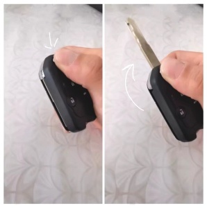 Összecsukható autókulcs ház, kompatibilis a Honda Accord, Civic, CR-V, Pilot, Fit, 3 gomb, pengével, elektronika nélkül. - Img 7