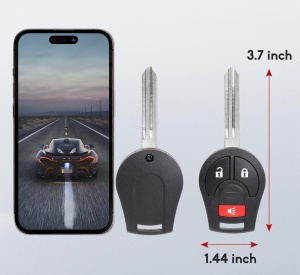carcasa cheie auto programabila cu 2+1 butoane si lama, pentru nissan pathfinder si murano
