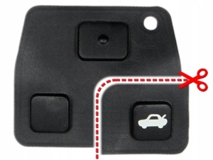 membrana silicon cheie toyota 3 butoane cu simbol portbagaj