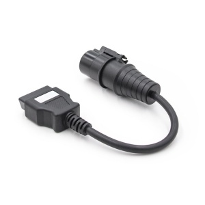 Cablu scurt adaptor Iveco 30 pini la OBD2, conectori detaliați