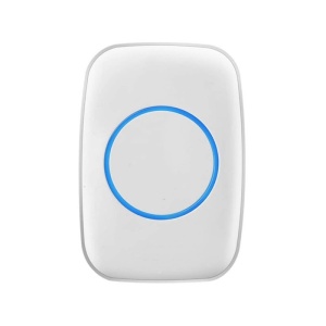 Receptor sonerie electrica wireless Techstar alb cu inel albastru
