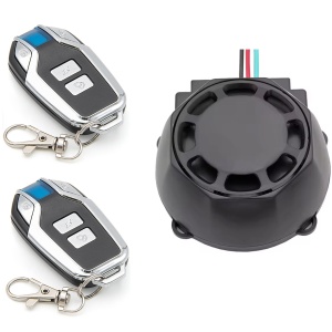 Techstar 12 V-os motorkerékpár lopásgátló riasztó, sziréna 120-125 dB, vízálló IP55, újratölthető USB-C 700mAh, 2 távirányító, 7 érzékenységi szint, helymeghatározás