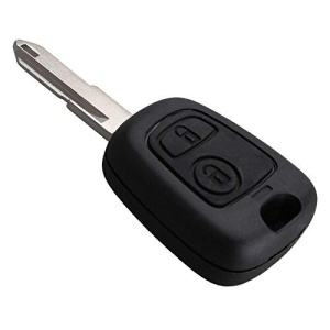 vedere laterala carcasa techstar cheie auto cu 2 butoane compatibila cu peugeot 206 207 307 308
