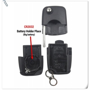 Kit carcasa cheie Audi 3 butoane cu piese si lama inclusa