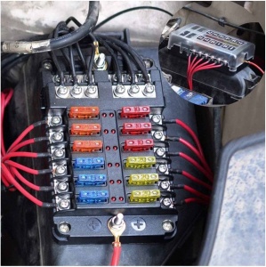 Techstar autós biztosítékdoboz, 12 áramkörös panel, 12–24V, max. 100A, LED hibajelzés, pozitív/negatív sín, 24 db 5A/10A/15A/20A biztosítékkal, átlátszó fedéllel, autóhoz, lakókocsihoz, hajóhoz és teherautóhoz - Img 9