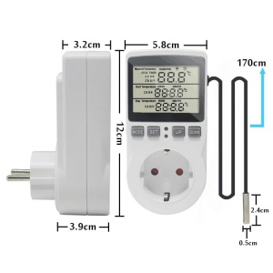 Priza programabila Techstar KT3100 cu senzor temperatura cablu 3 metri