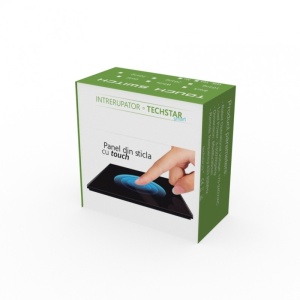Cutie ambalaj intrerupator touch Techstar TG02 culoare aurie