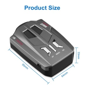 Techstar V9 radar/laser detector - Acoperire benzi K/Ka, alarme personalizabile, compact