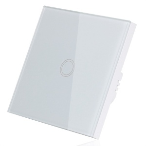 Touch Techstar Kapcsoló, biztonsági üveg, modern kivitel, LED világítás, 1 fázisú, fehér