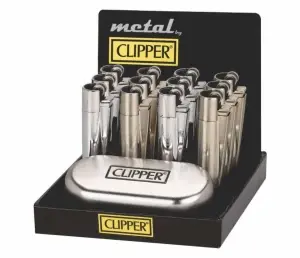 Brichetele Clipper Metal CP11 Shine & Matt Silver - Display 12 bucăți