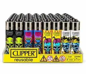Brichetele Clipper Classic Micro CP22 Skull Pop - Display 48 bucăți - Img 2