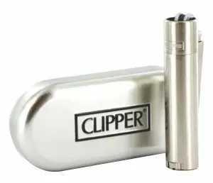Brichetele Clipper Metal CP11 Shine & Matt Silver - Display 12 bucăți - Img 2